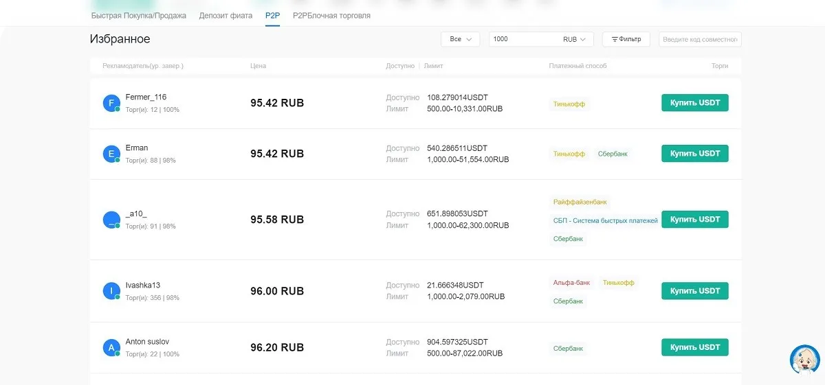 интерфейс huobi