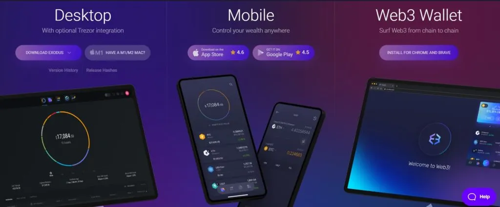 доступные платформы криптокошелька exodus