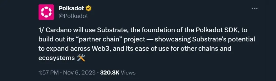 Cardano и Polkadot объявляют о сотрудничестве