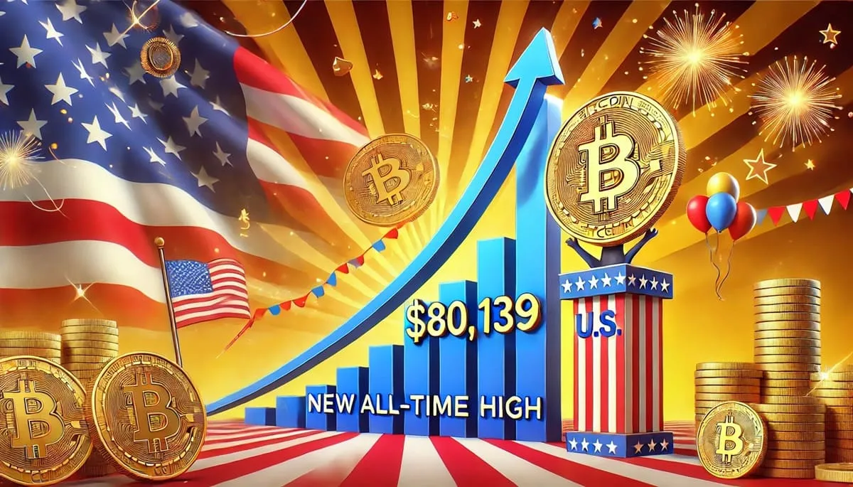 Цена Биткоина 80000$ — BTC устанавливает новый рекорд после победы Трампа на выборах в США