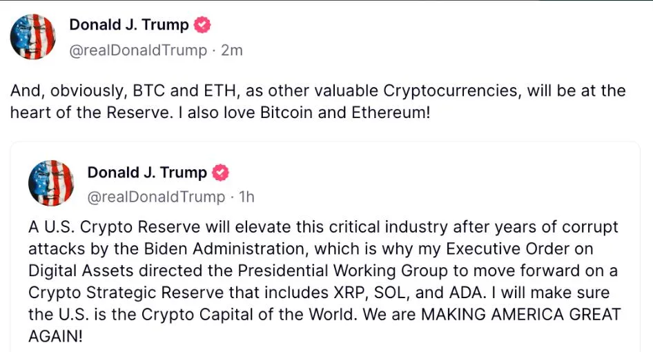 пост Д. Трампа в соц сетях