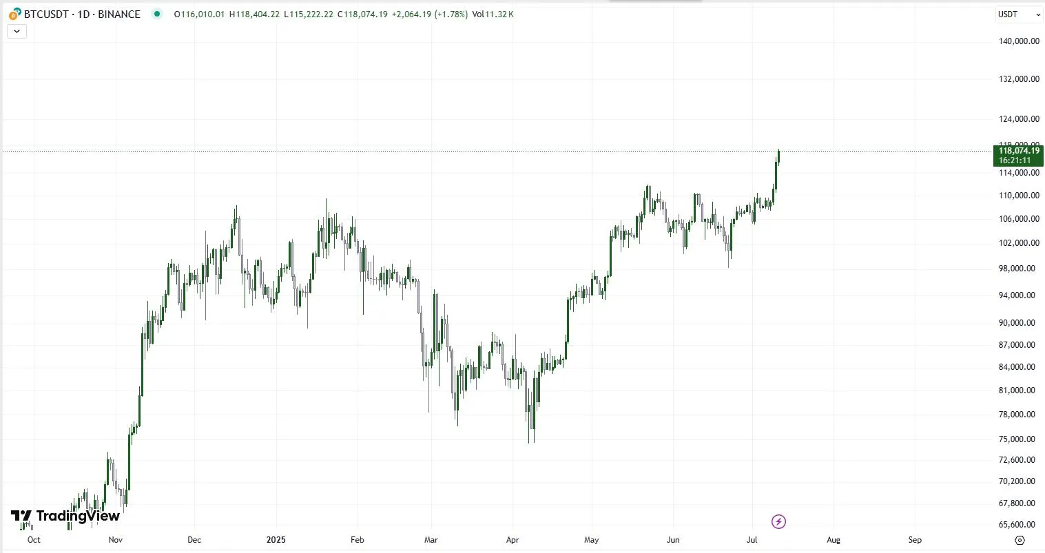 bitcoin price chart 11.07.2025