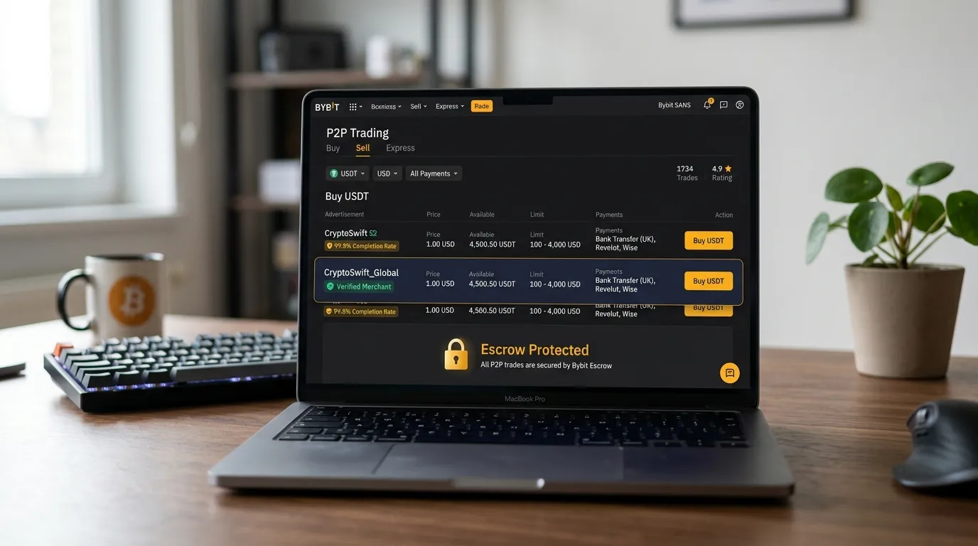 Инструкция по покупке криптовалюты через Bybit P2P безопасный выбор мерчанта