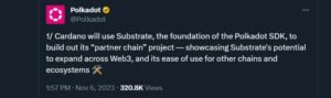 Cardano и Polkadot объявляют о сотрудничестве polkadot cardano
