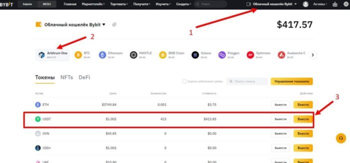 Инструкция - как пополнить кошелек Bybit