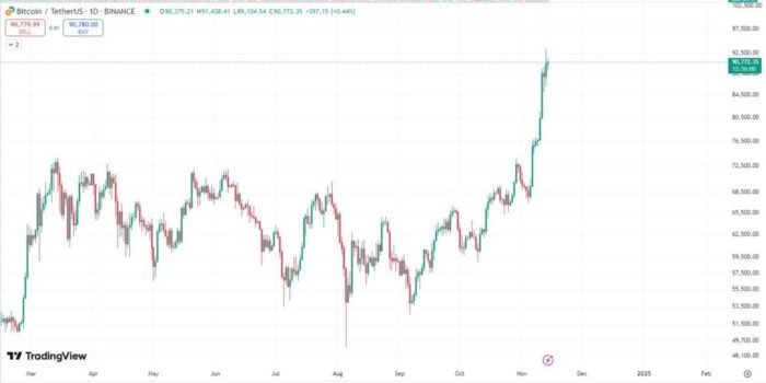 Bitcoin price on 11/14/2024