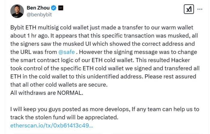 hacking Bybit exchange