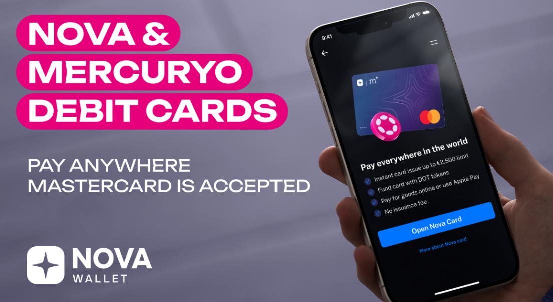 Polkadot и Nova Wallet запускают дебетовую карту Mastercard в сотрудничестве с Mercuryo