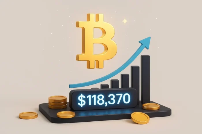 Bitcoin достигает нового исторического максимума $118,370 при снижении балансов бирж Bitcoin достигает нового исторического максимума $118,370 при снижении балансов бирж