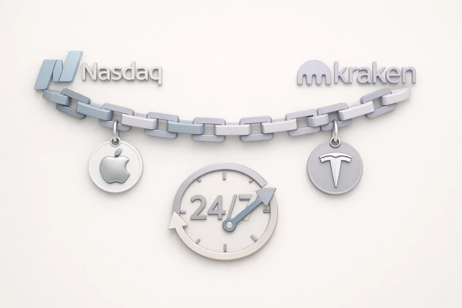 Nasdaq и Kraken токенизируют фондовый рынок. Акции Apple и Tesla — на блокчейне, 24/7