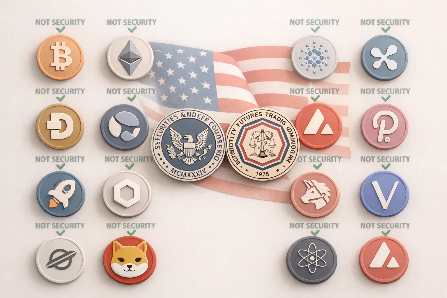 SEC и CFTC официально объявили: Bitcoin, Ethereum, Solana и ещё 13 монет — не ценные бумаги