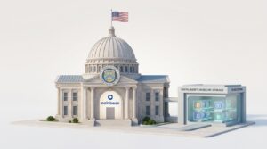Крупнейшая биржа США стала федеральным кастодианом Coinbase_logo_in_202604050042